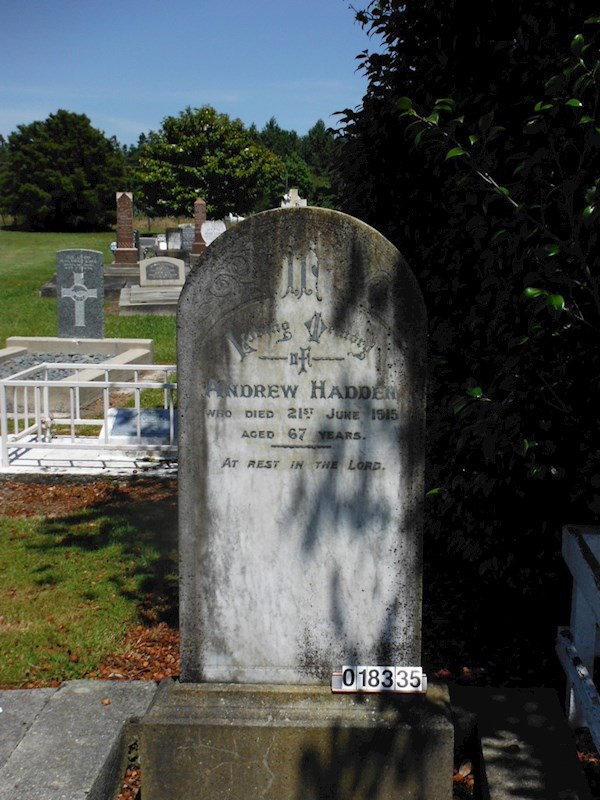 In Loving Memory of Andrew Hadden who died 21st June 1915 aged 67 years At Rest In The Lord ? In Loving Memory of Andrew Hadden who died 21st June 1915 aged 67 years At Rest In The Lord : Hadden, Andrew